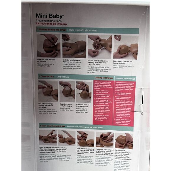 Infant CPR Anytime Kit AHA Heart Association DVD Training + Baby Manikin - Picture 8 of 12